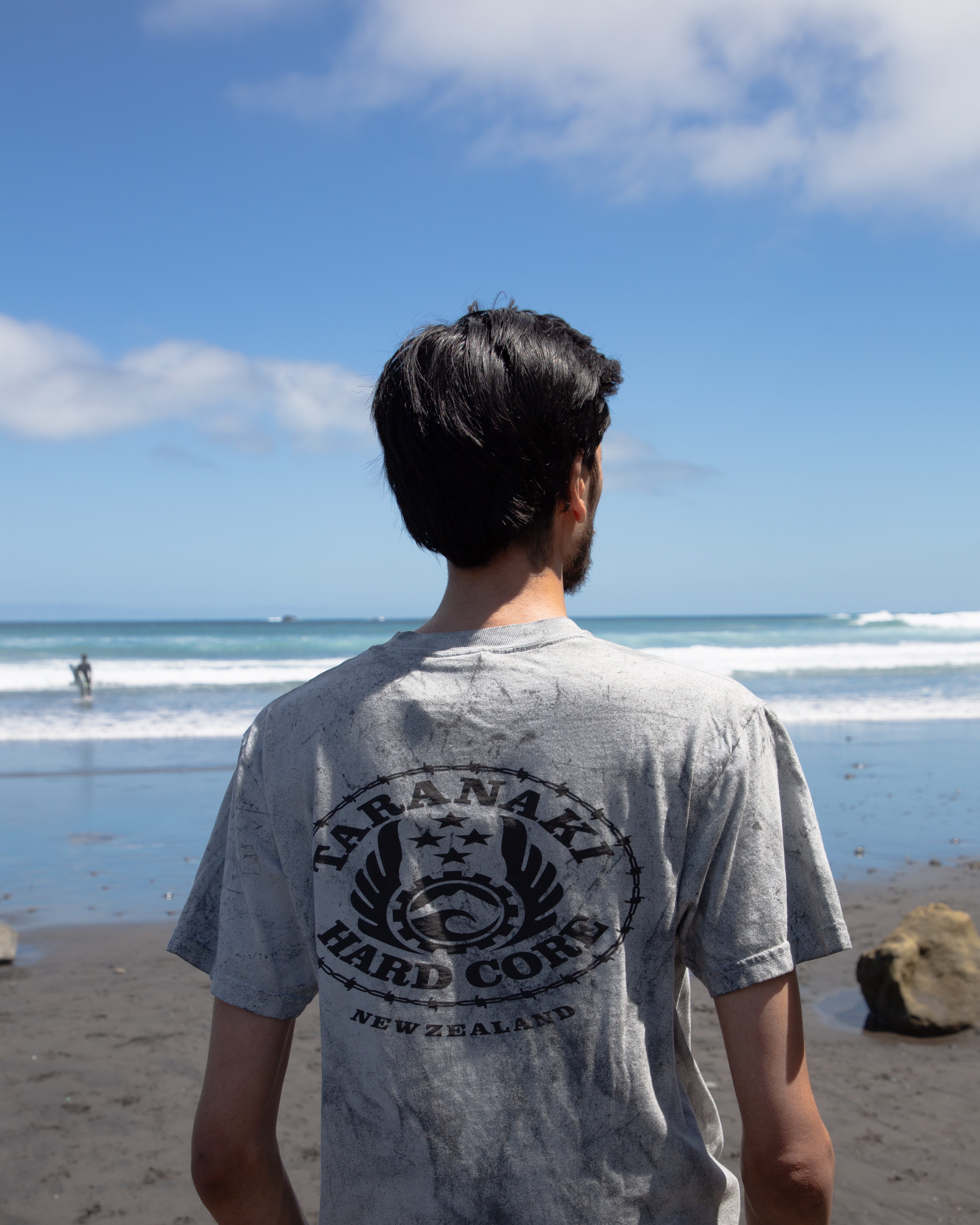 Mens Colour Fade Oval T-Shirt - Smoke