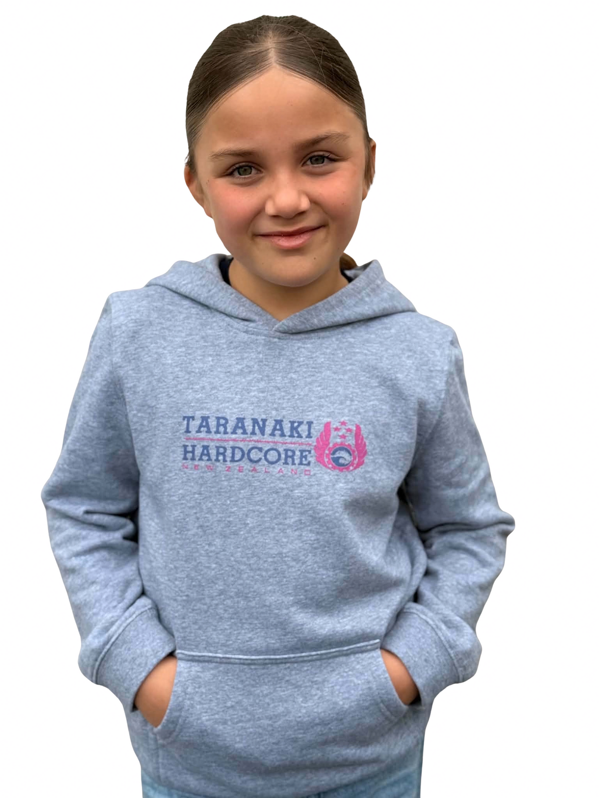 Kids Mountain to Sea Hoodie - Grey Marle