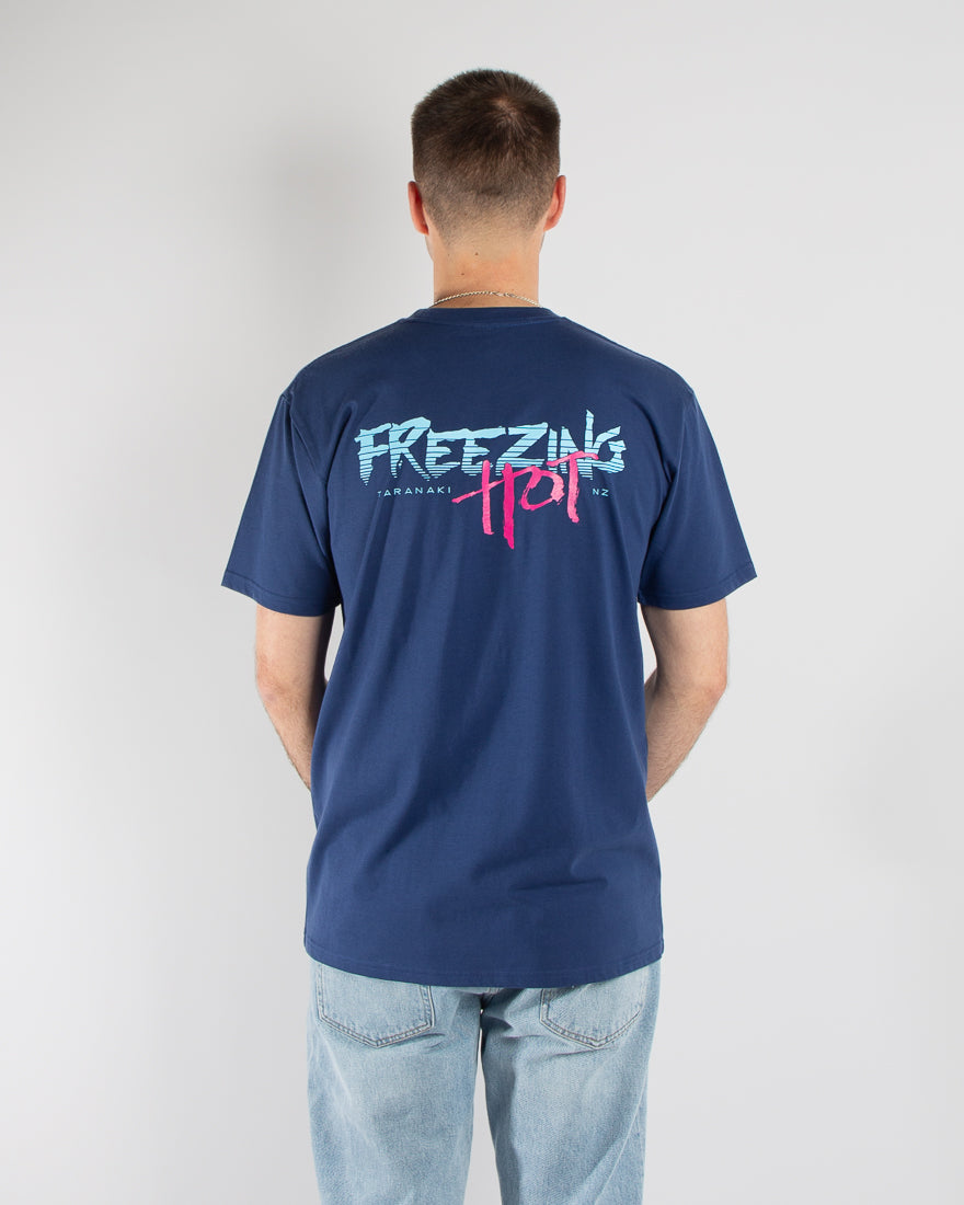 Mens Freezing Hot 80s T-Shirt - Blue