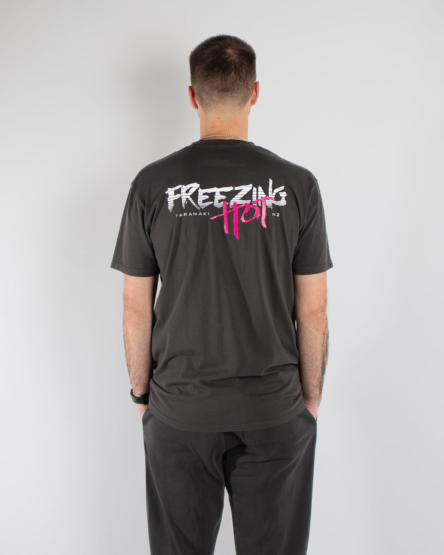 Mens Freezing Hot 80s T-Shirt - Faded Black