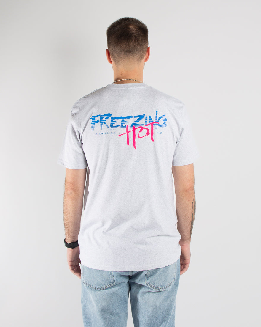 Mens Freezing Hot 80s T-Shirt - White Marle