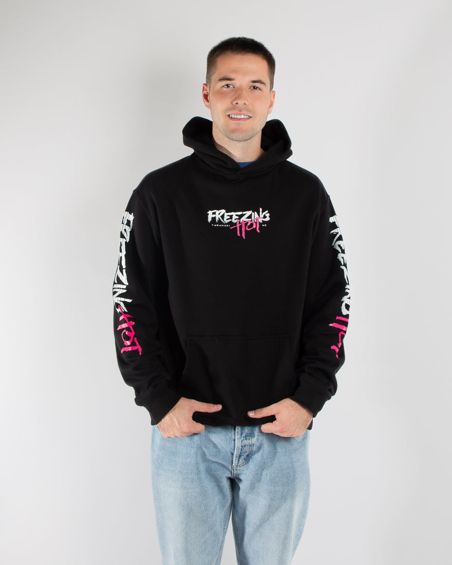 Mens Freezing Hot 80s Hoodie - Black