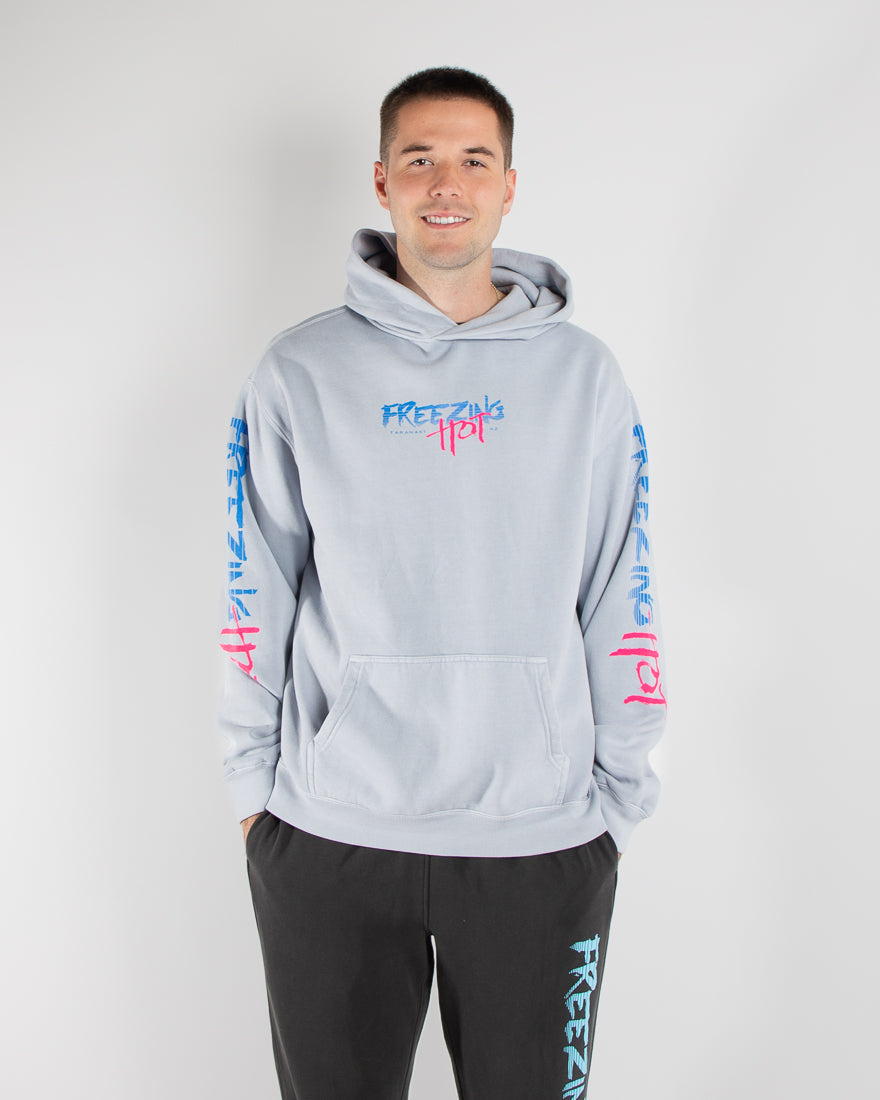 Freezing Hot 80s Hoodie - Light Blue