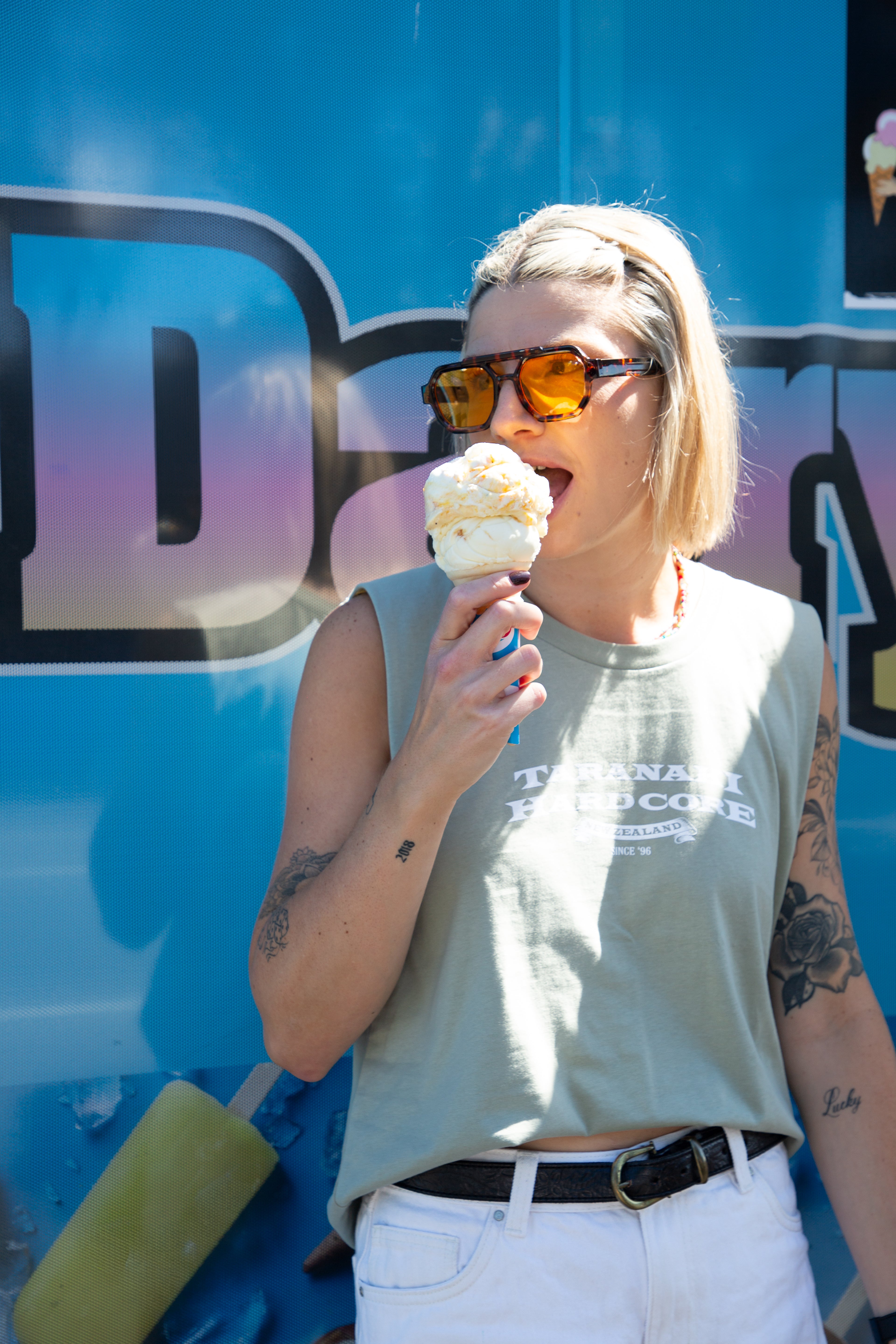 Womens Sketch Singlet - Pistachio