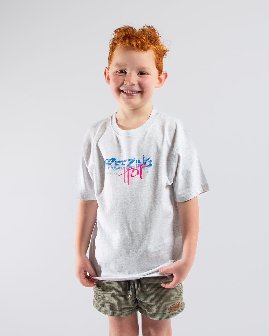 Kids Freezing Hot 80s T-Shirt - Grey Marle