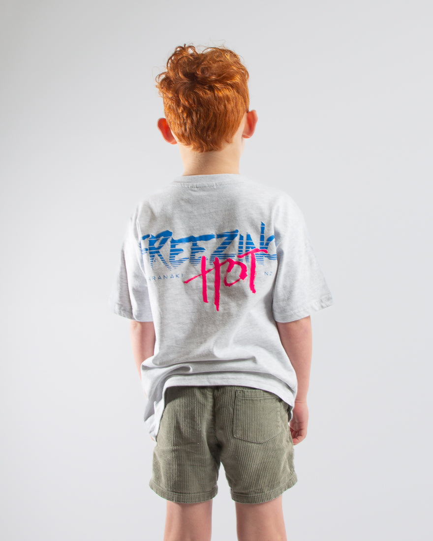 Kids Freezing Hot 80s T-Shirt - Grey Marle