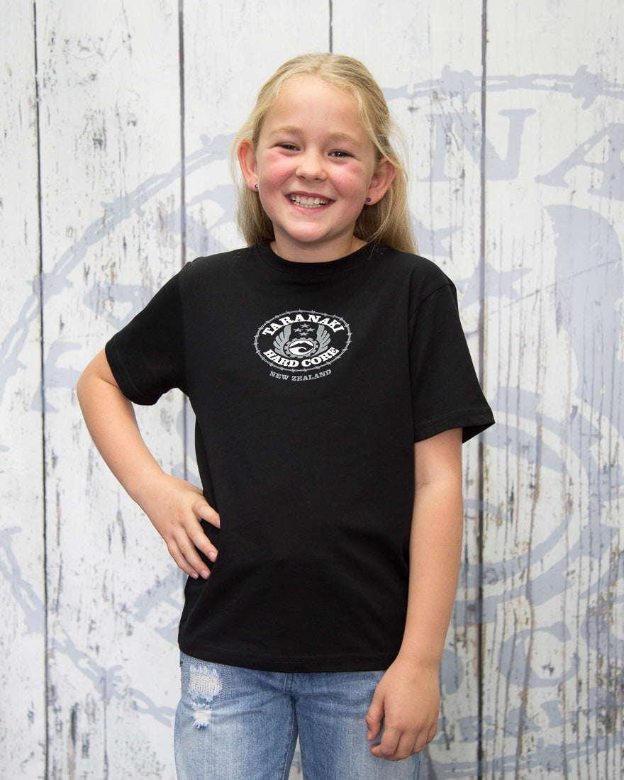 Kids Mountain T-Shirt - Black/Pink