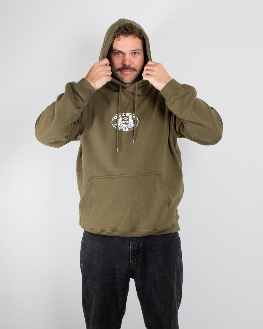 Mens Coastal Hoodie - Army Green