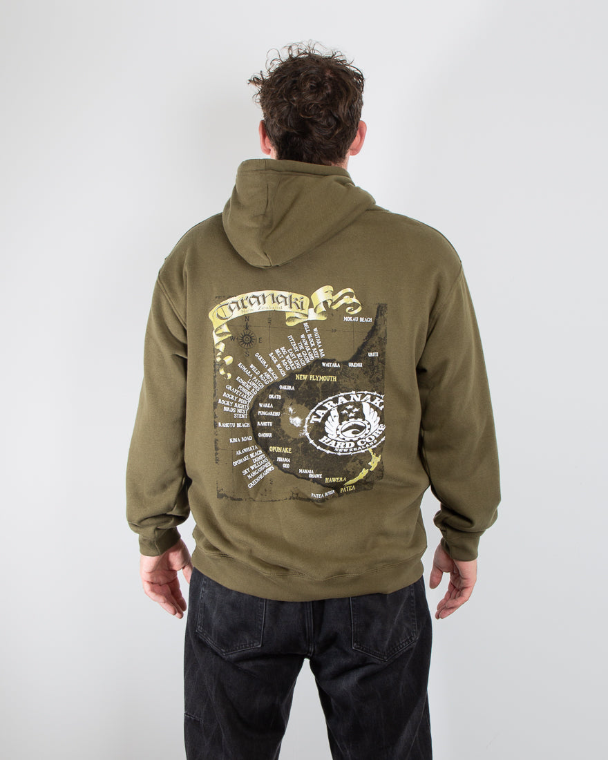 Mens Coastal Hoodie - Army Green