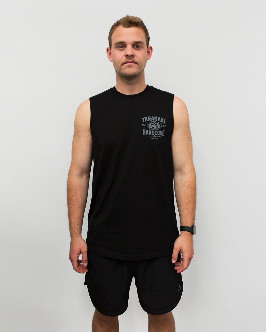 Mens Industrial Tank Singlet - Black