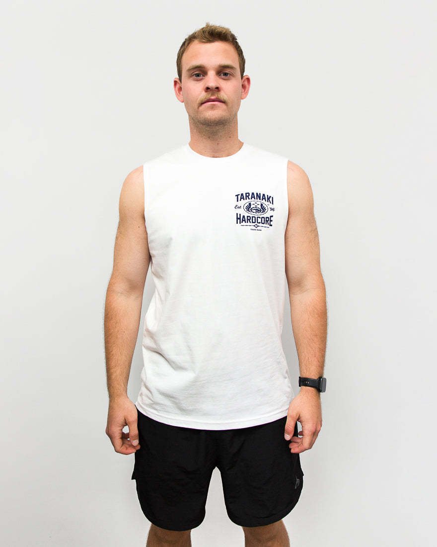 Mens Industrial Tank Singlet - White