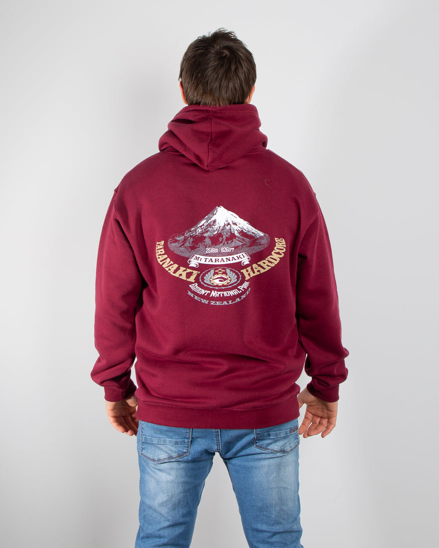 Mens Mountain Hoodie - Burgundy