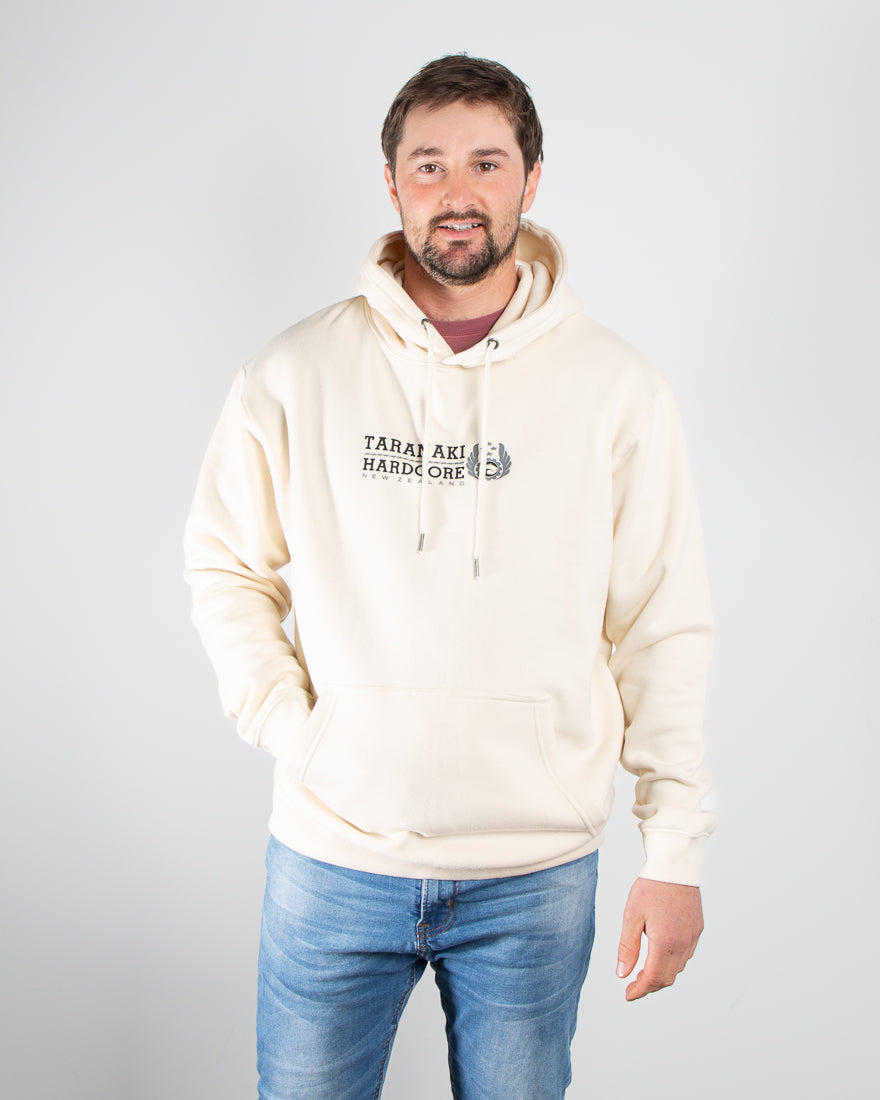 Mens Mountain To Sea Hoodie - Cream