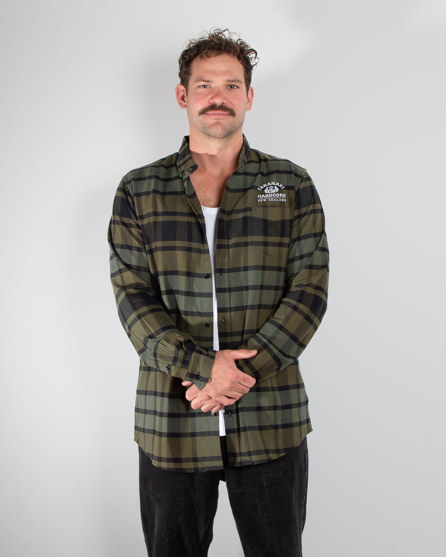 Mens Plaid Shirt - Army