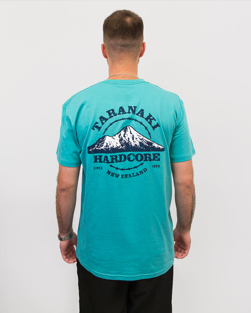 Mens Rustic Mountain T-Shirt - Teal