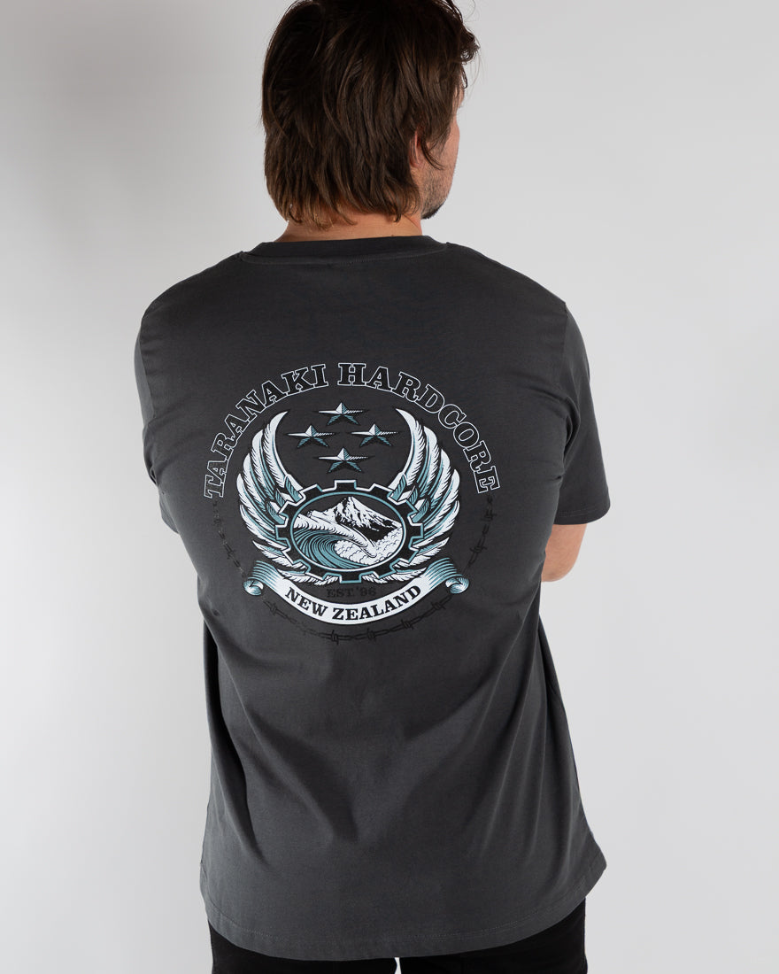 Mens Sailor Print T-Shirt - Charcoal