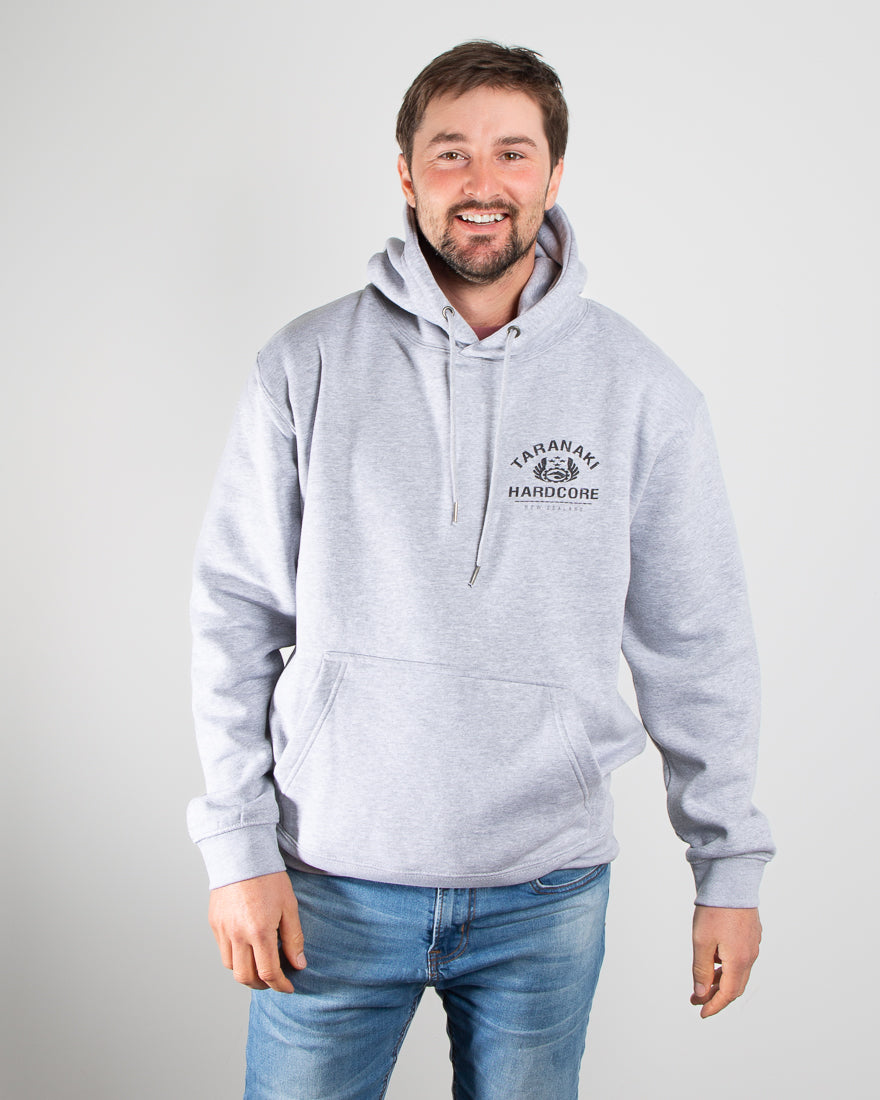 Mens Vintage Hoodie - Grey Marle