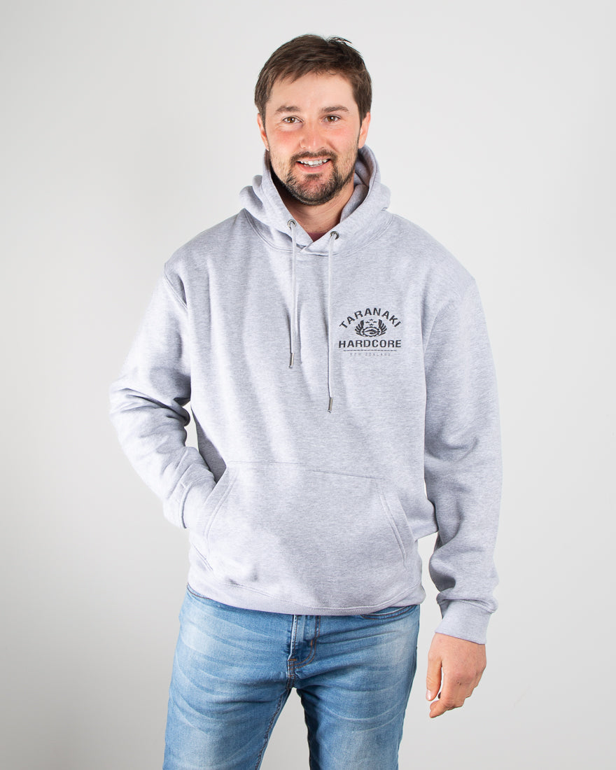 Mens Vintage Hoodie - Grey Marle