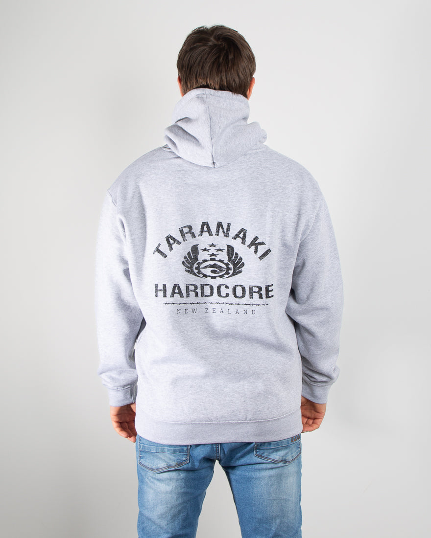 Mens Vintage Hoodie - Grey Marle