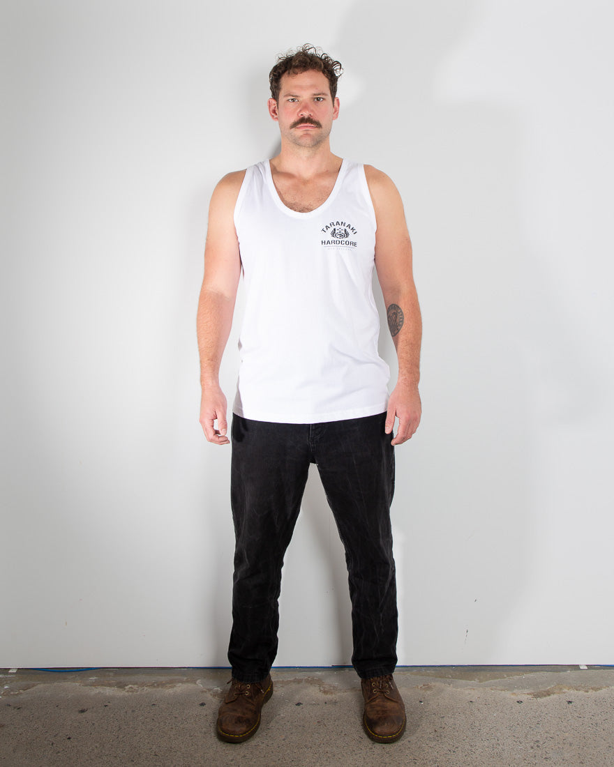 Mens Vintage Singlet - White