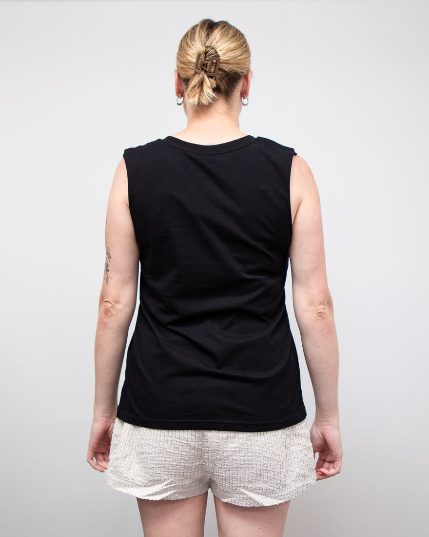 Womens Industrial Tank Singlet - Black