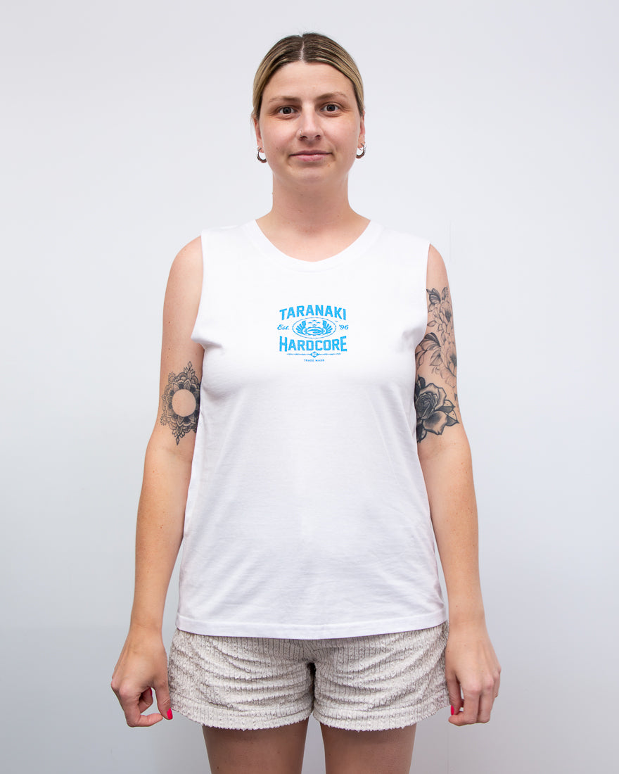 Womens Industrial Tank Singlet - White