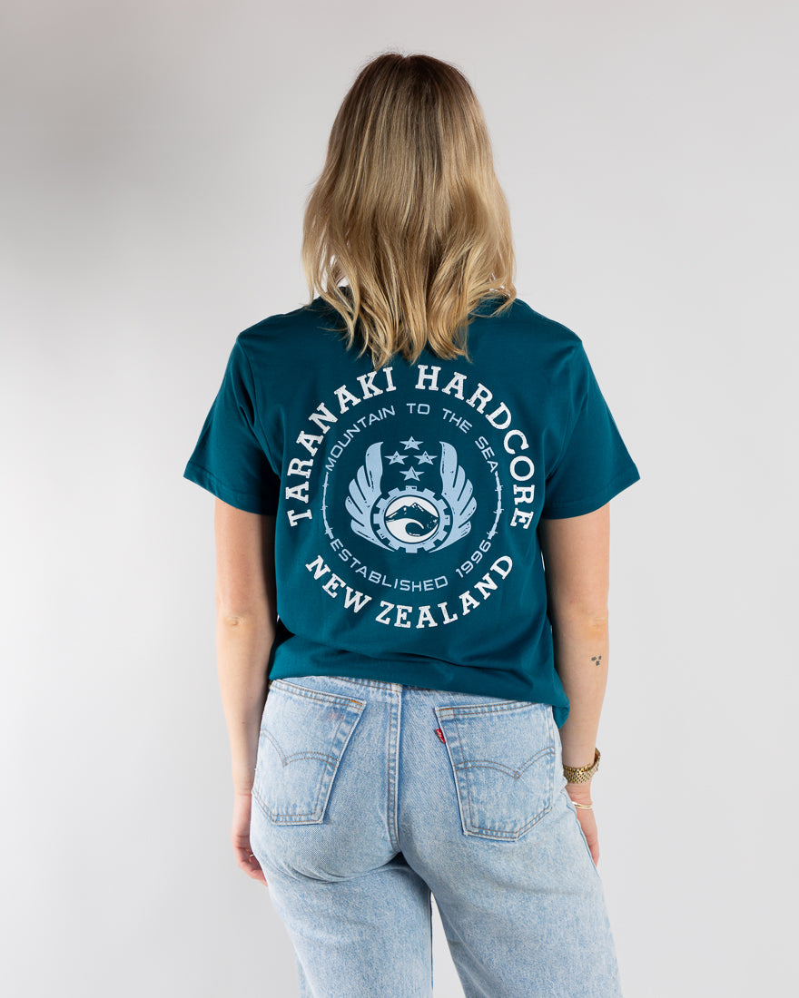 Womens Mountain To Sea T-Shirt Teal