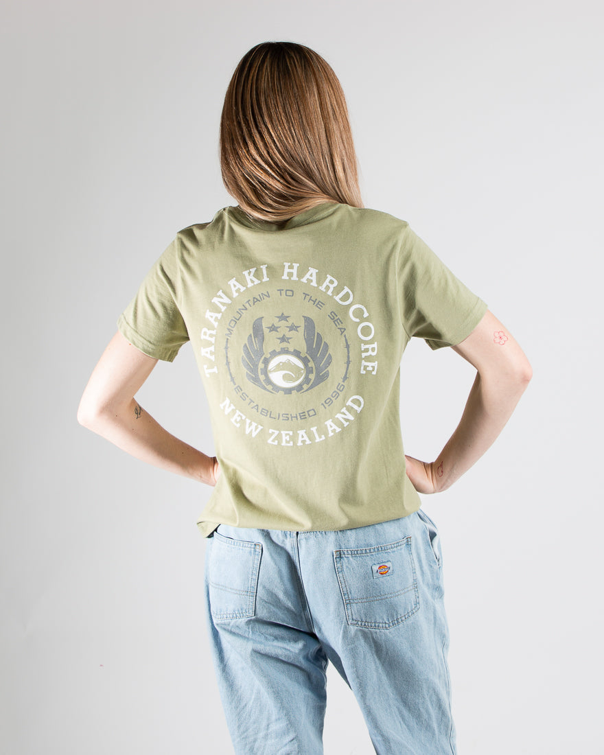 Womens Mountain To Sea T-Shirt - Pistachio