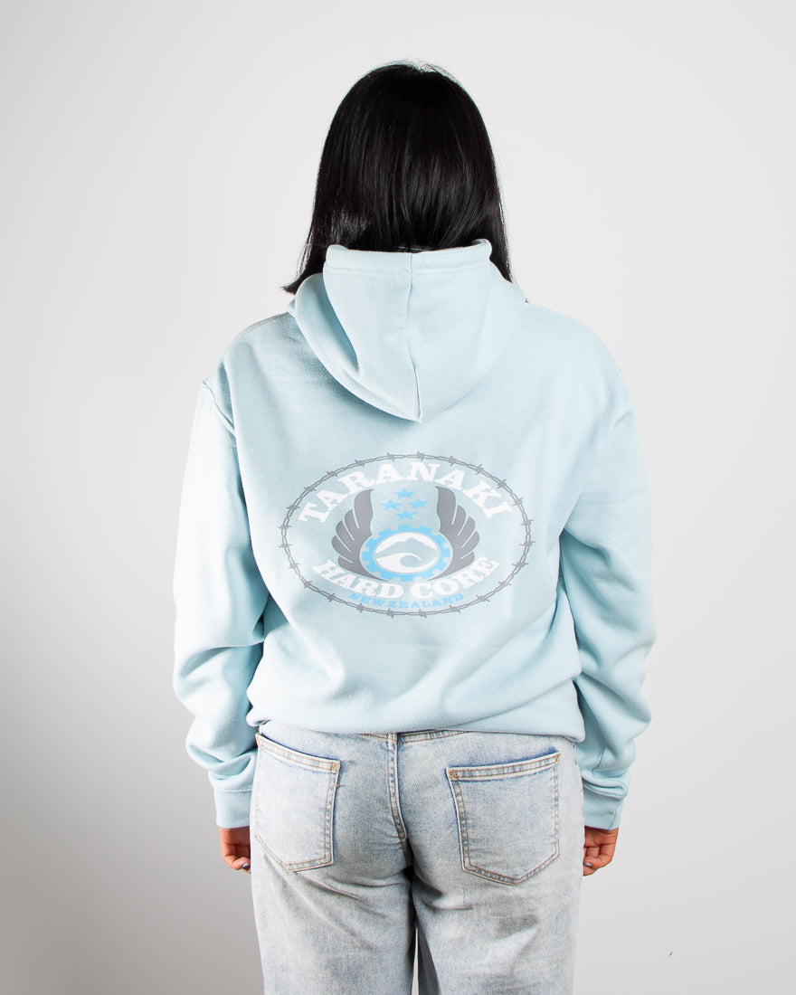 Womens Oval Hoodie - Light Blue