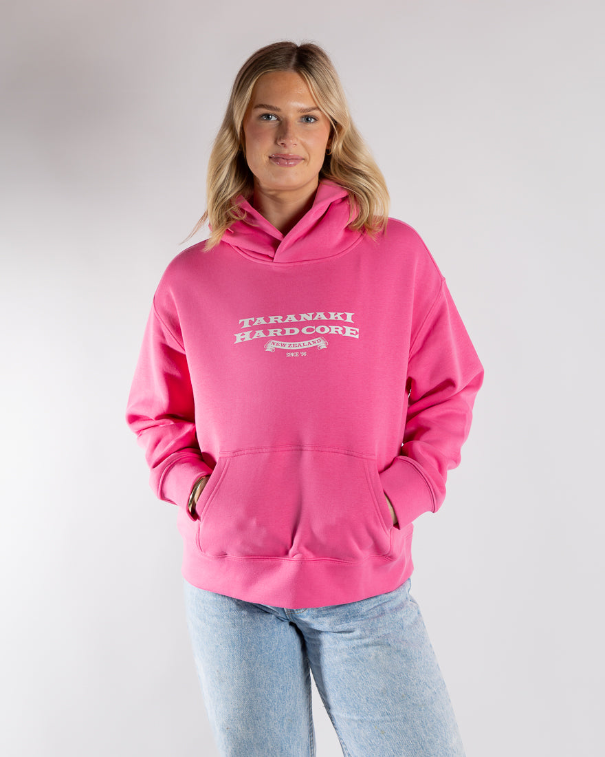 Womens Relaxed Sketch Hood - Pink