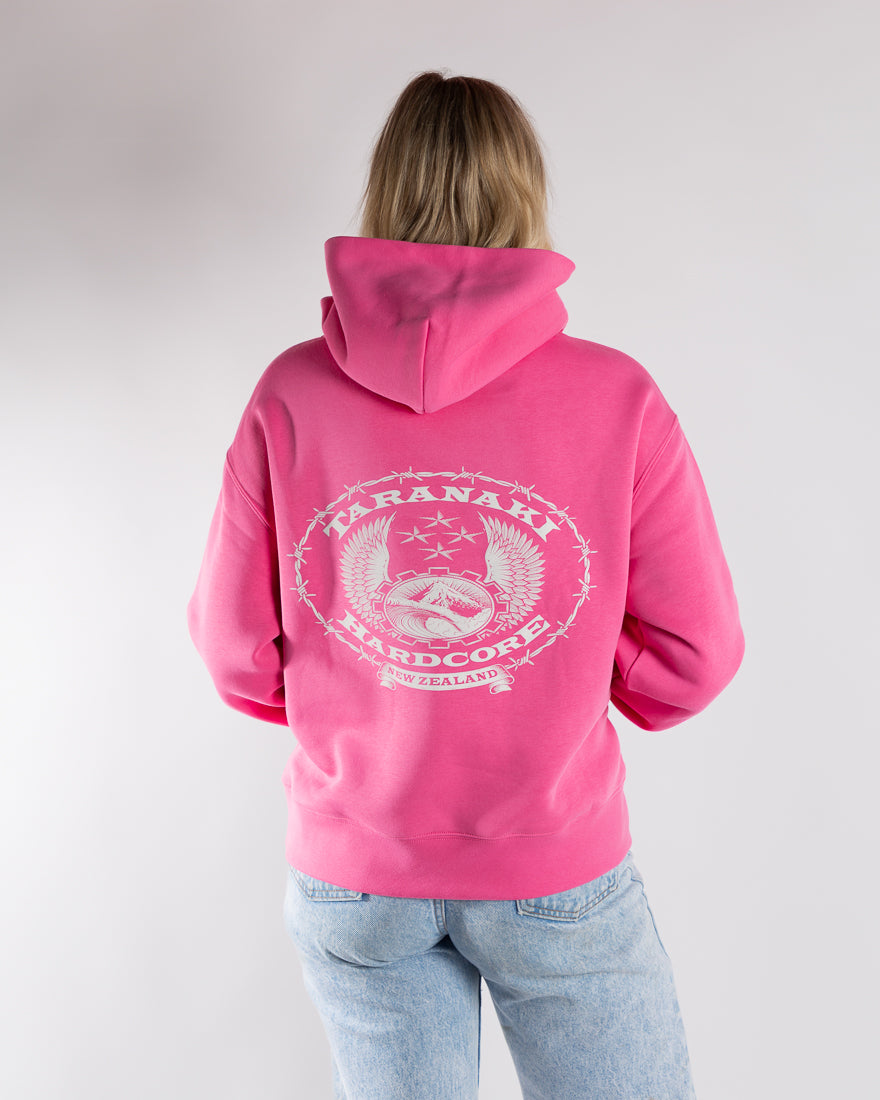 Womens Relaxed Sketch Hood - Pink