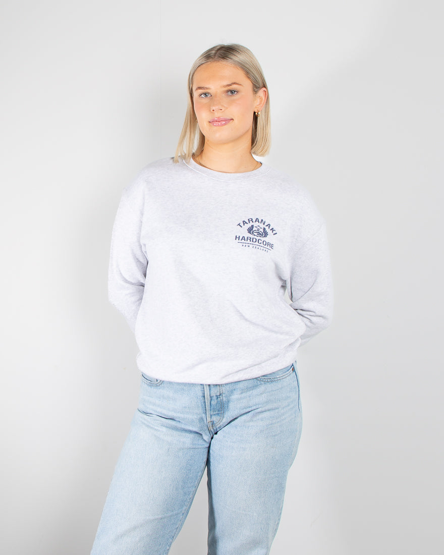 Womens Vintage Crew - White Marle