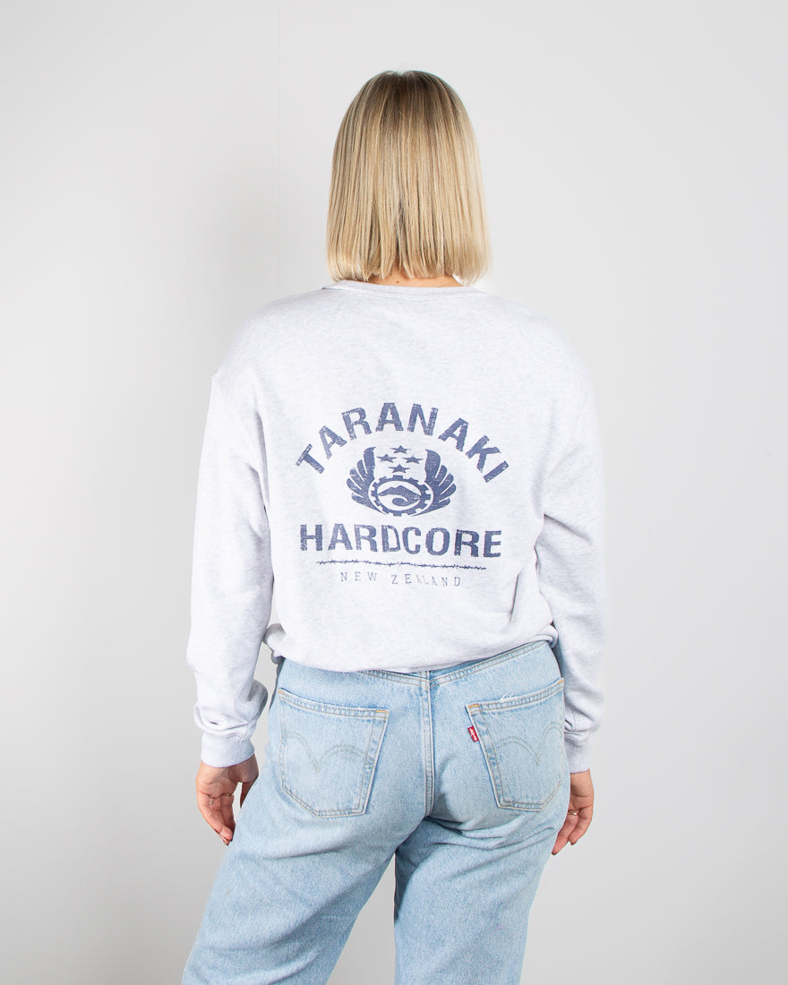 Womens Vintage Crew - White Marle