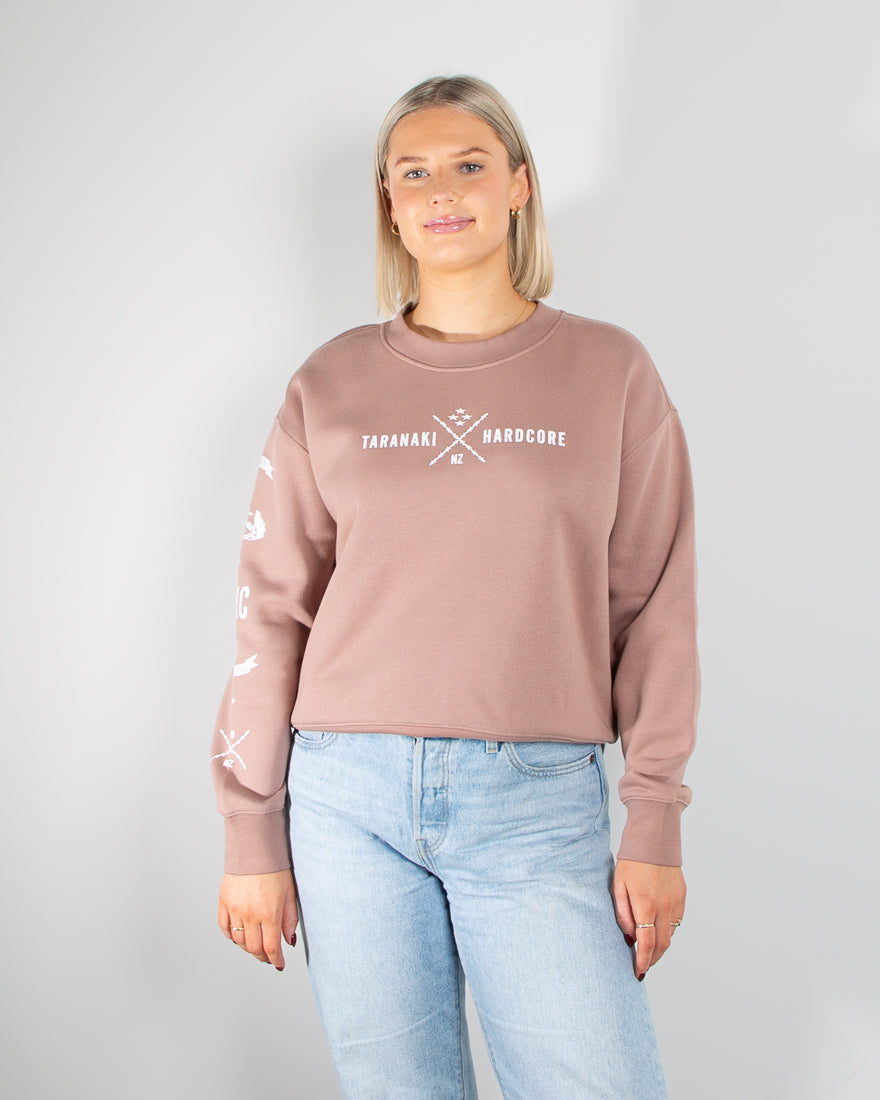 Womens X Print Relaxed Crew