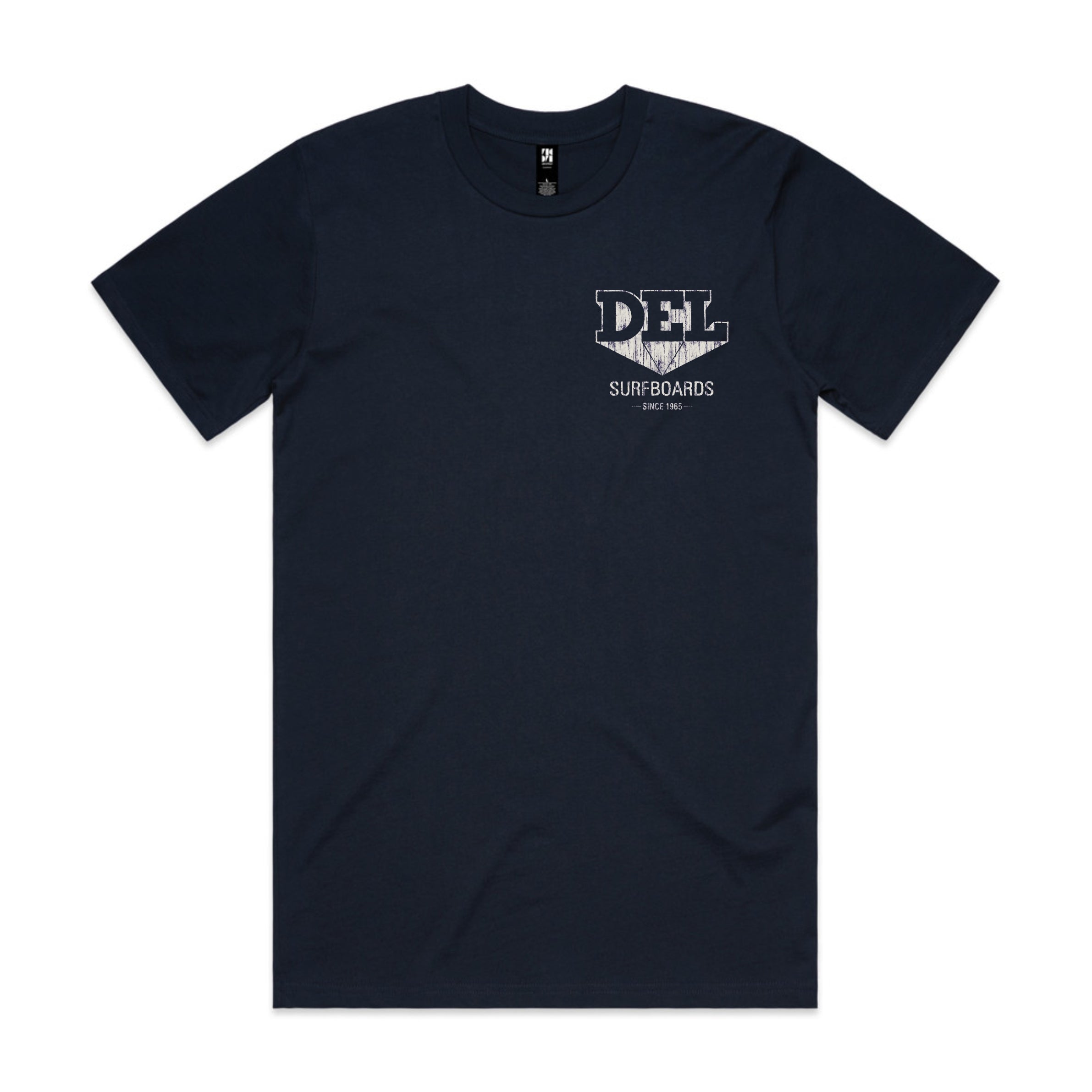 Del Custom Surfboards -Retro Navy Tee