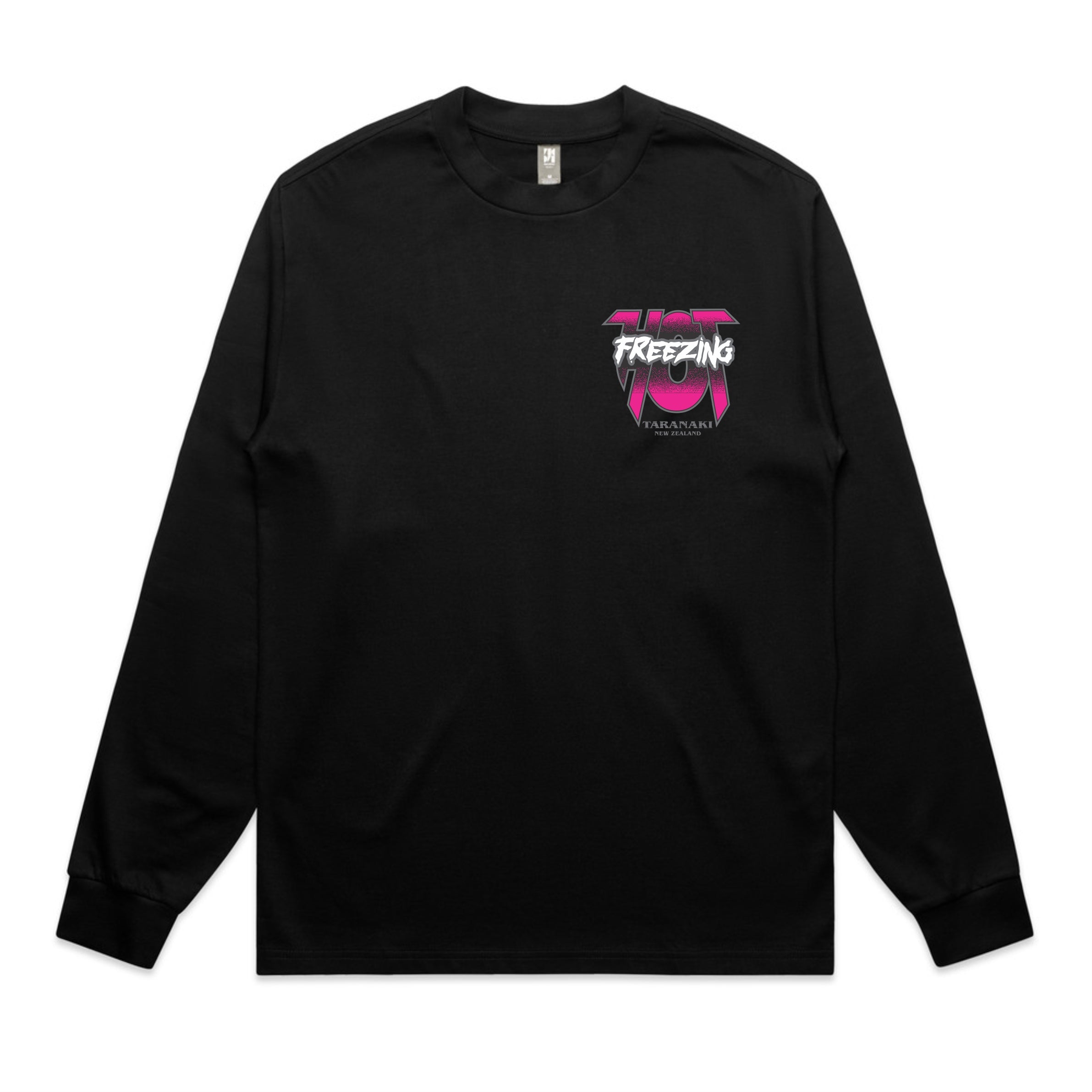 Mens Freezing Hot 90s Long Sleeve T-Shirt - Black