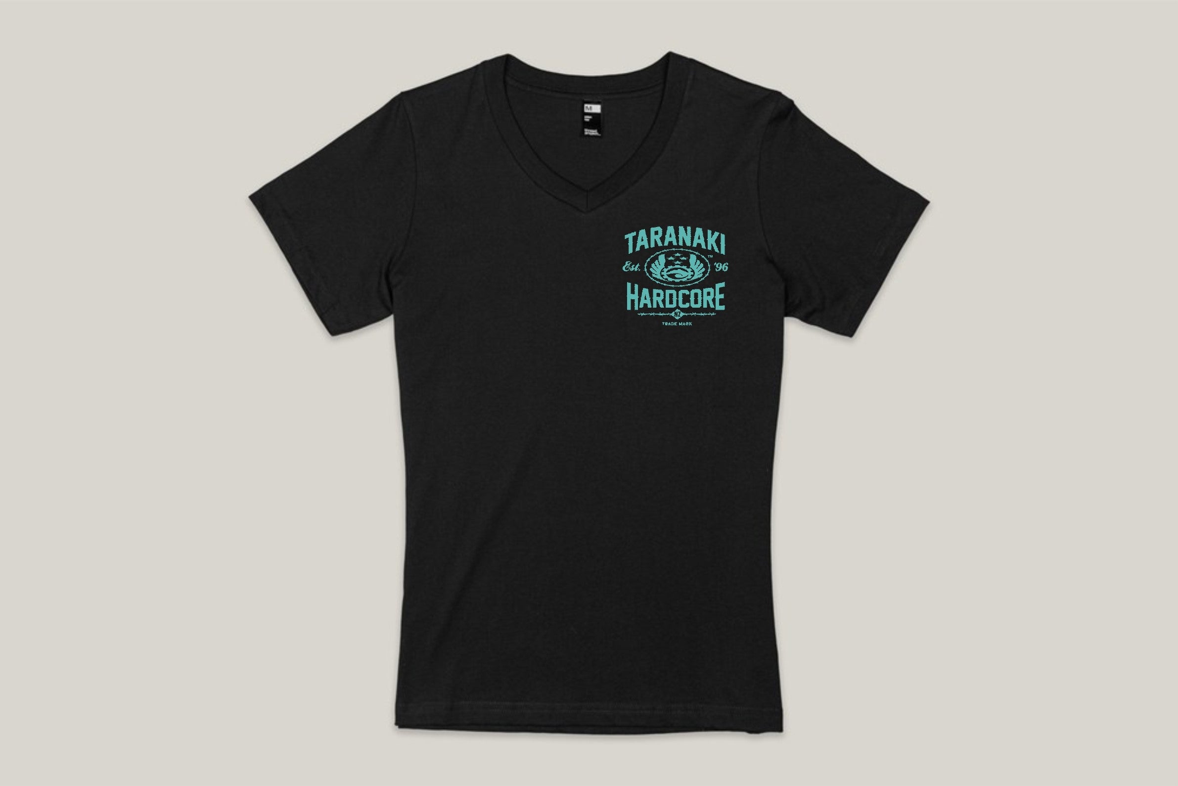 Womens Industrial V-Neck Tee - Black