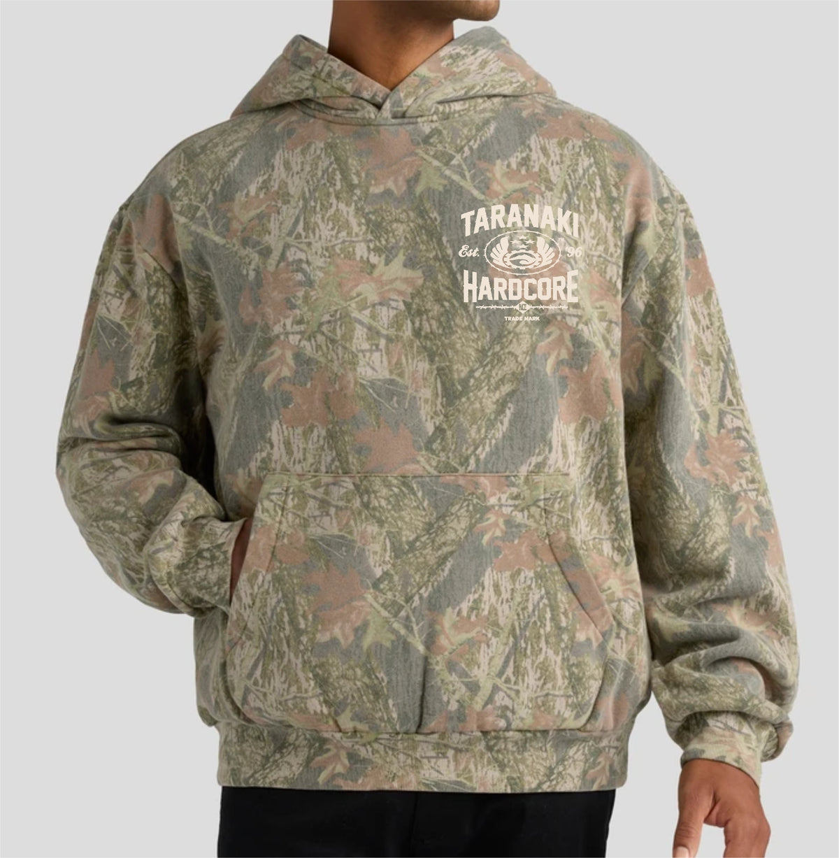 Mens Camo Hoodie - Green
