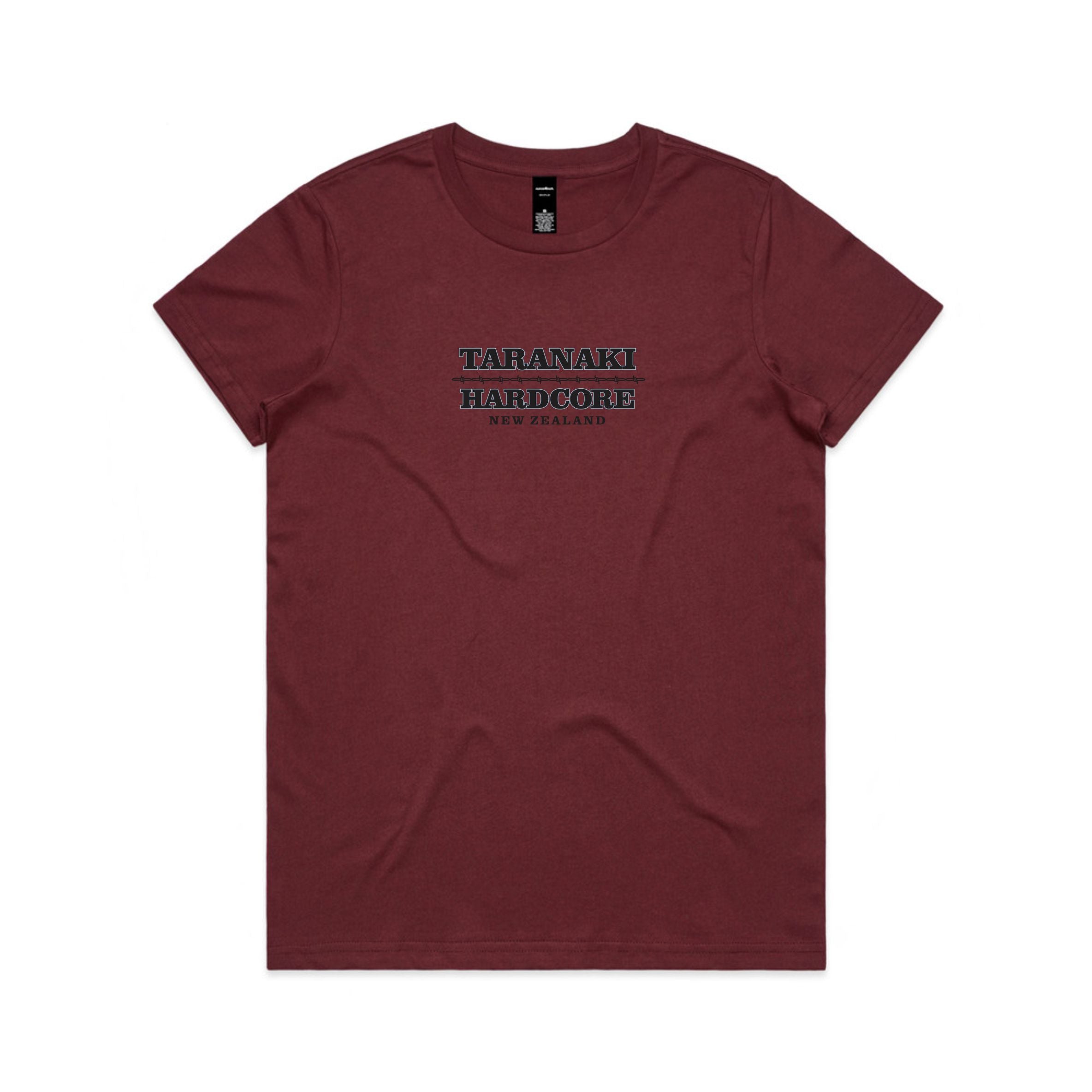 Womens Sailor Print T-Shirt - Burgundy