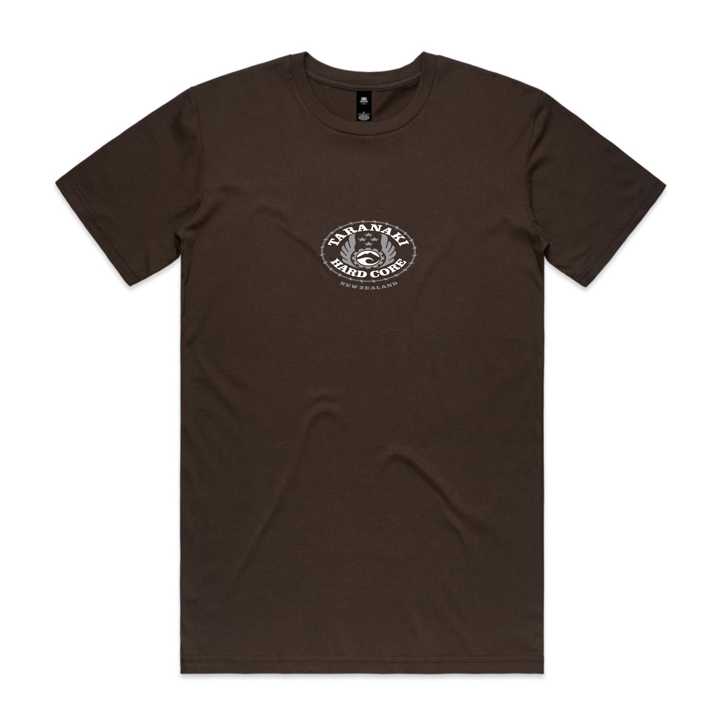 Mens Mountain T-Shirt - Chocolate Brown/Gold