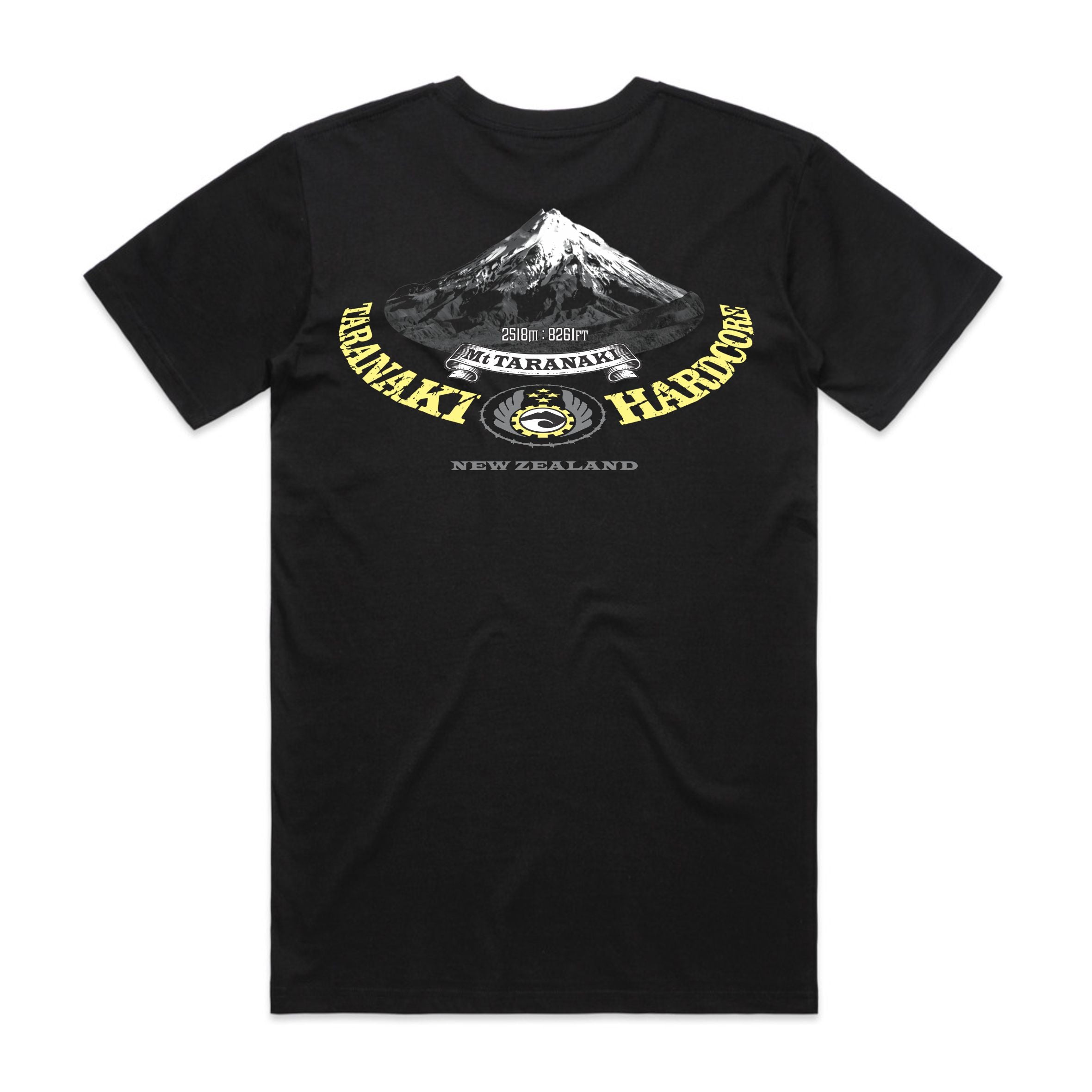 Mens Mountain T-Shirt - Black/Yellow