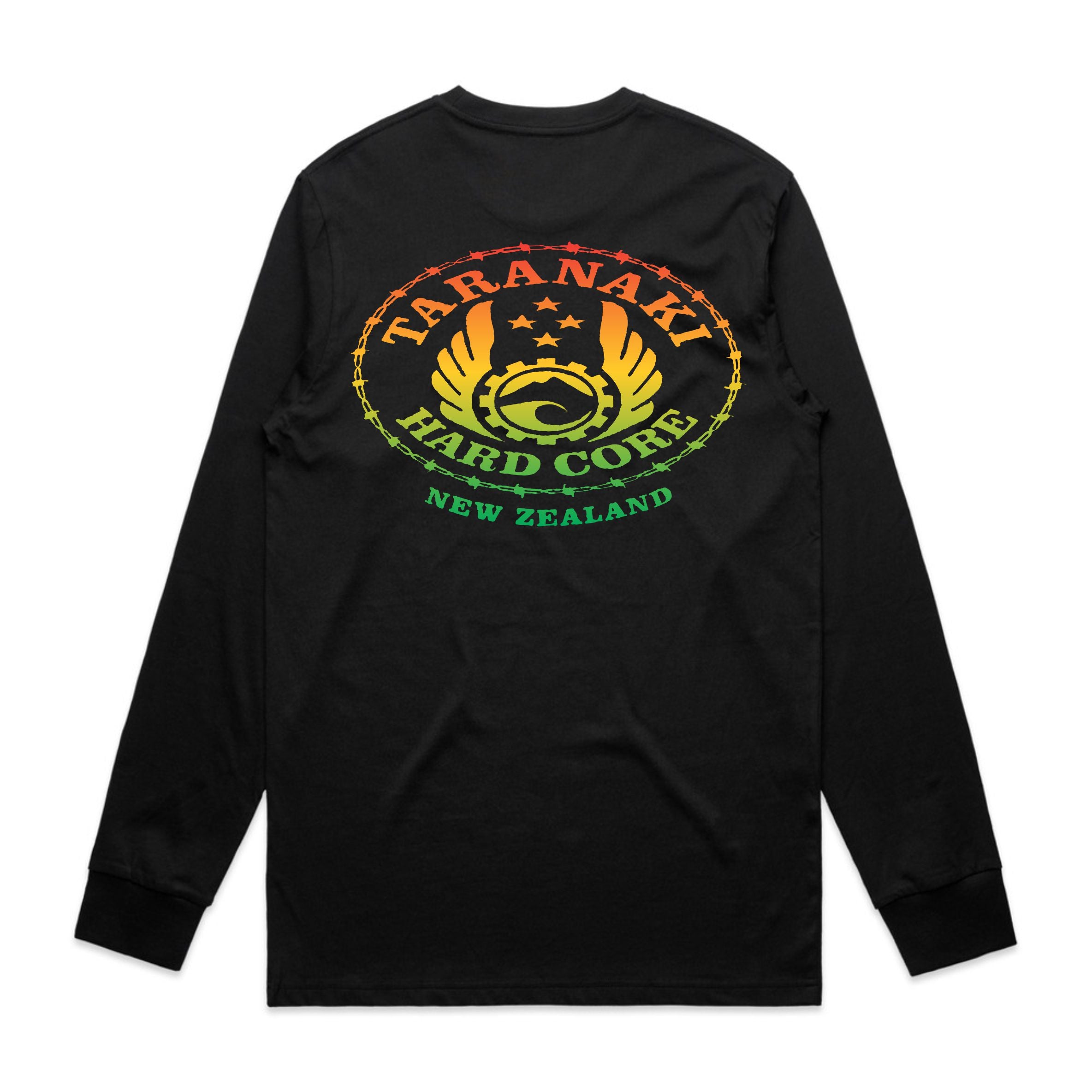 Mens Long Sleeve T-Shirt - Rasta Fade